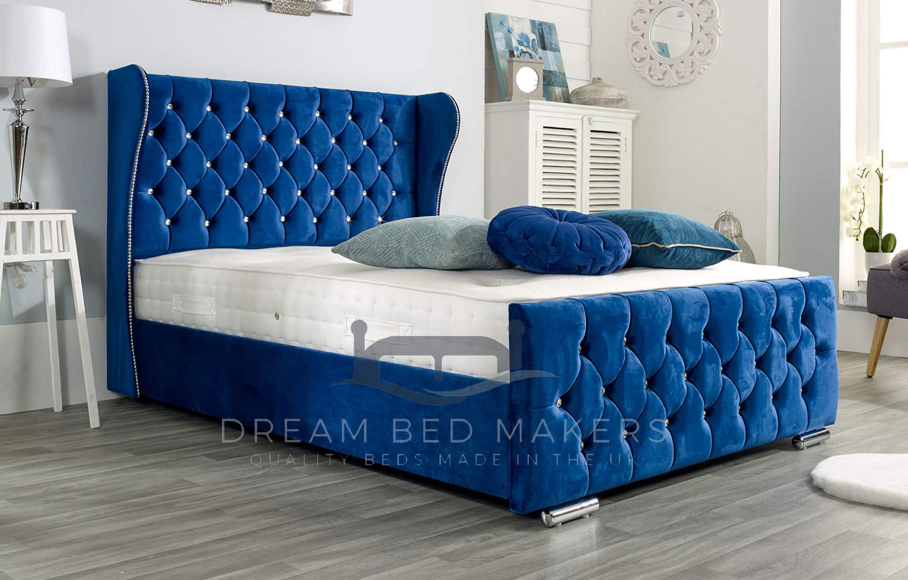 Elsa Wing Upholstered Bed Frame