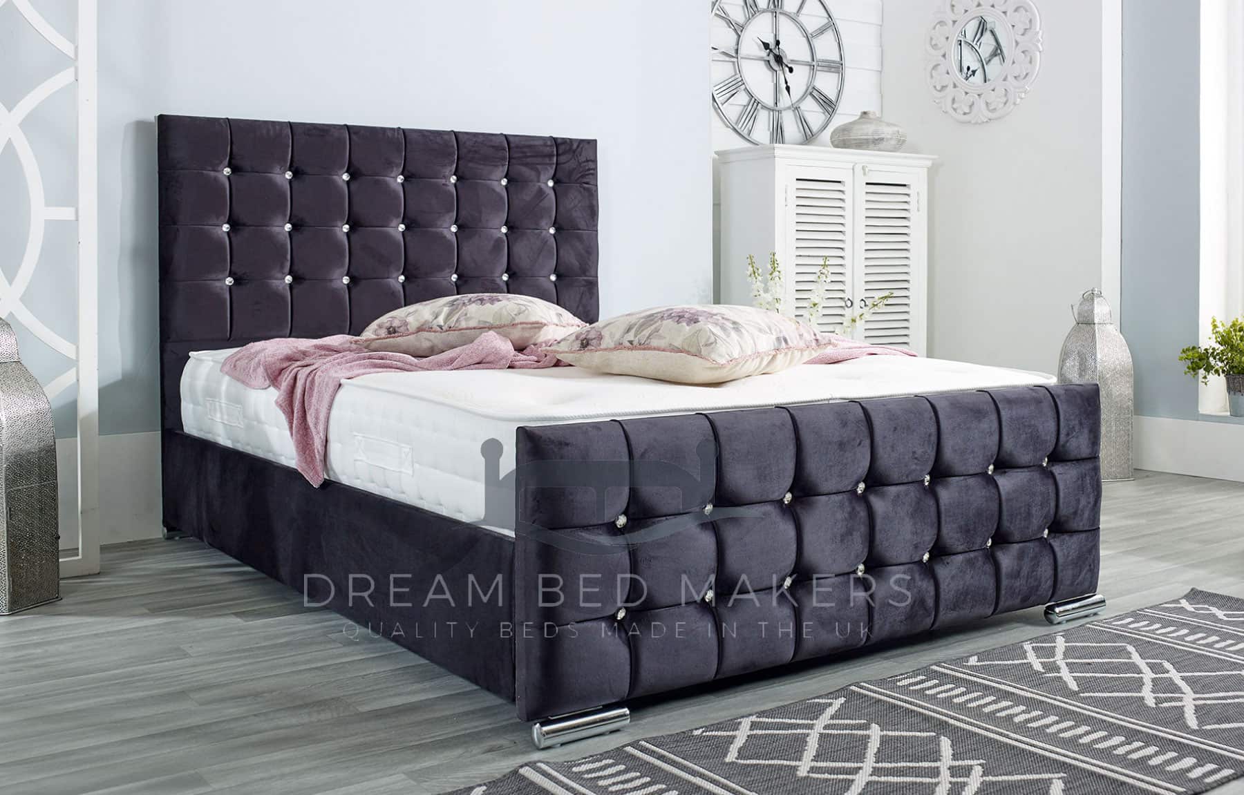 Cube Upholstered Bed Frame